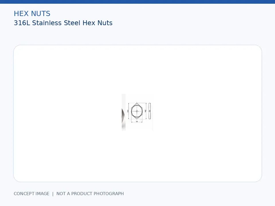 316L Stainless Steel Hex Nuts